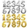 Gold Sliver 32 inch  0-9  Large Helium Digital Air Ballons Foil Children Festival Birthday Party for Kids Cartoon Hat Toys